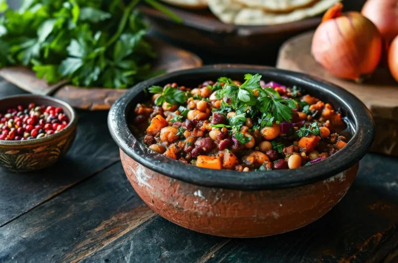 Easy Mexican Style Loaded Baked Beans with Peppers