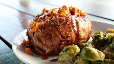 Crockpot BBQ Chicken Baked Potatoes