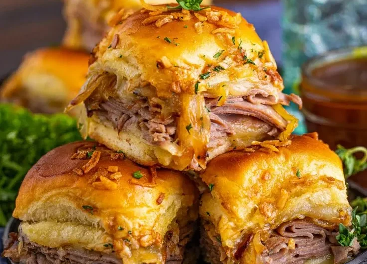 French Dip Sliders Au Jus