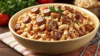 Smoked Sausage Alfredo Pasta Recipe