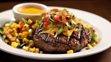 Coffee Crusted Ribeye With Grilled Corn Salsa